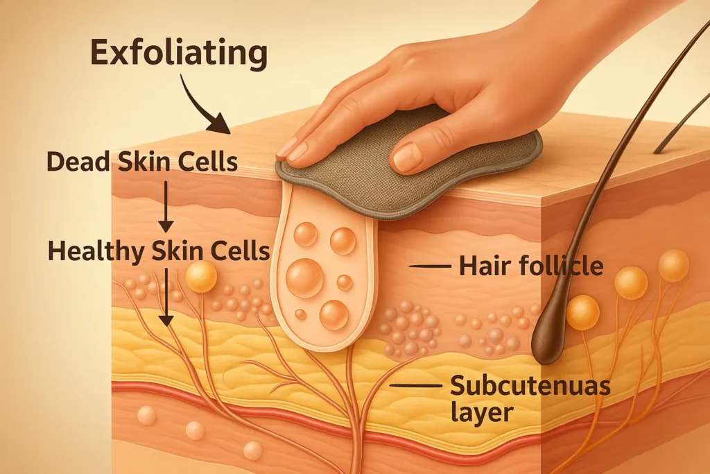 how to exfoliate before spray tan